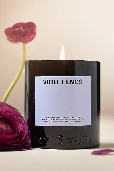 Boy Smells Violet Ends Boxed Glass Candle In Black