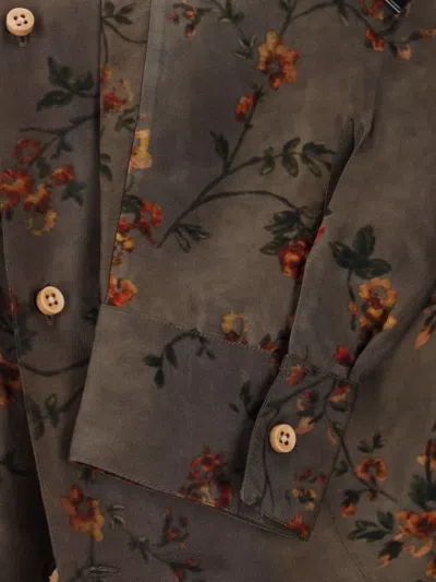 Uma Wang Pomegranate-print Asymmetrical-buttoned Top