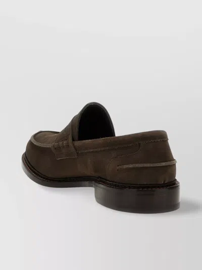 Tricker's Loafers With Round Toe And Penny Strap In Brown