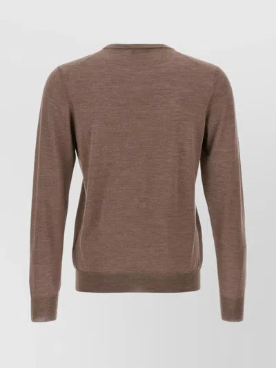 Barba Napoli Luxurious Wool-silk Blend Crew-neck Sweater