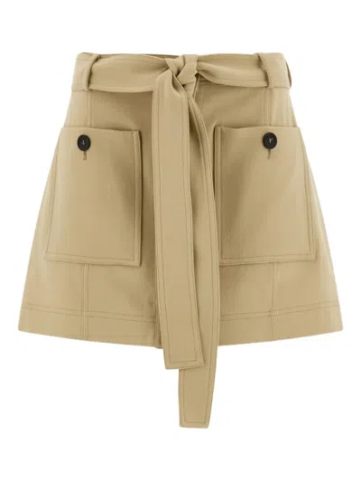 Ferragamo Mini Skirt With Applied Pockets