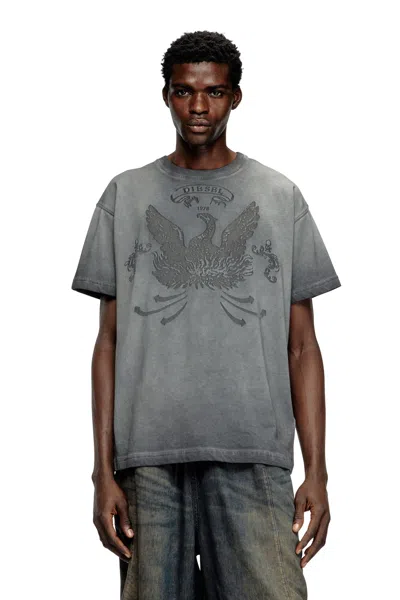 Diesel T-shirt With Phoenix Devoré