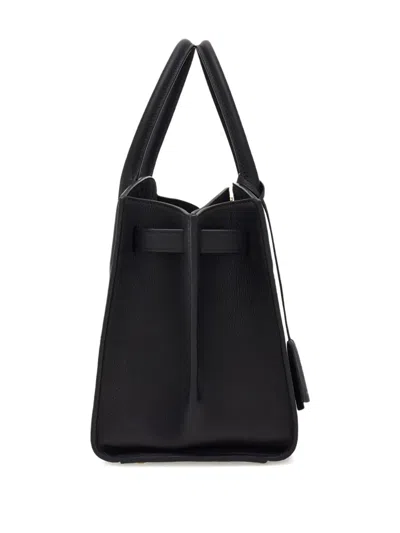 Ferragamo Black Handbag With Adjustable And Removable Shoulder Strap And Gancini Turn-lock Closure In Grained  In Black