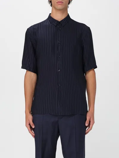 Saint Laurent Striped Shirt In Blue