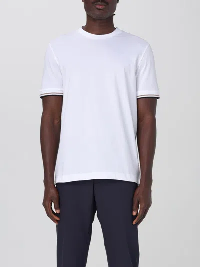 Hugo Boss Mens White Striped-trim Regular-fit Cotton-jersey T-shirt Xxl