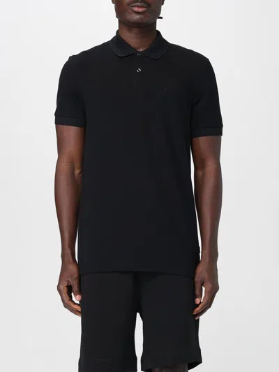 Hugo Boss Black Polo Shirt With Tone-on-tone Logo On The Front In Cotton Man