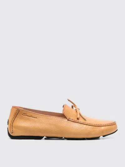 Santoni Grained-leather Loafers