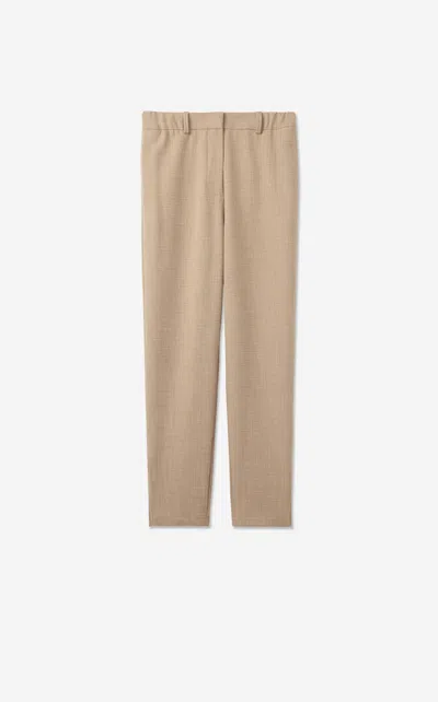 St John St. John Collection Heathered Stretch Suiting Ankle Pants In Brown