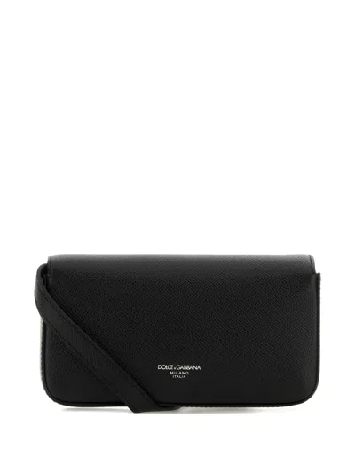 Dolce & Gabbana Men Black Leather Clutch