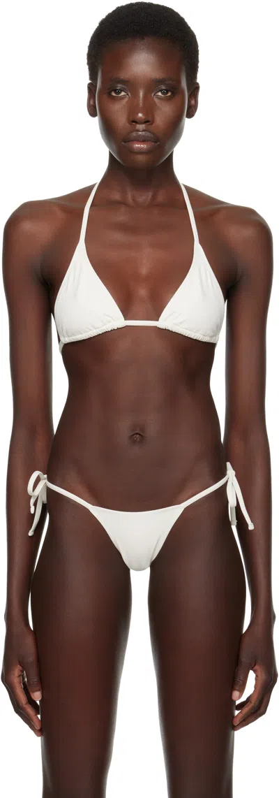 Éterne Thea Bikini Top In Ivory In Multi