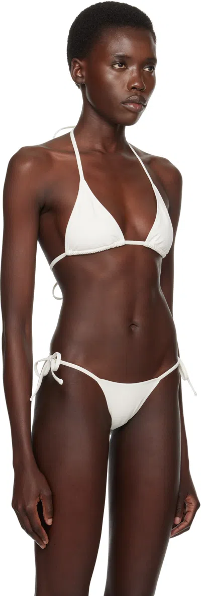 Éterne Thea Bikini Top In Ivory In Multi