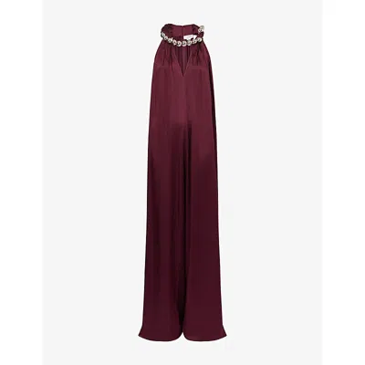 Stella Mccartney Sleeveless Jumpsuit In Burgundy