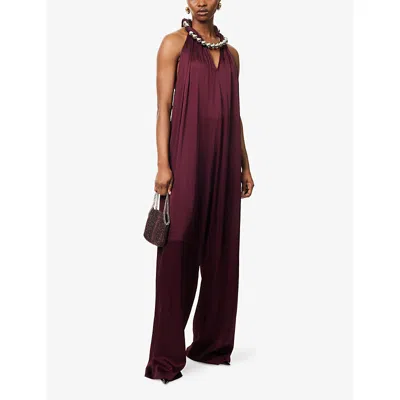 Stella Mccartney Sleeveless Jumpsuit In Burgundy