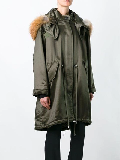 Shop Alexander Mcqueen Oversized Parka In Green