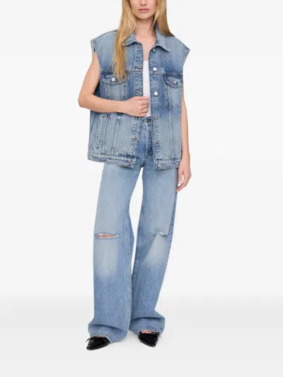 Anine Bing Rory Vest Summer Indigo In Blue