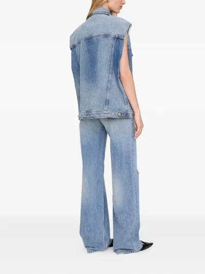 Anine Bing Rory Vest Summer Indigo In Blue