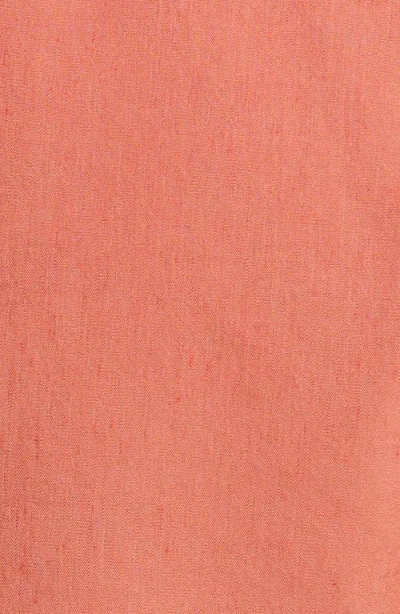 Rebecca Taylor Stretch Linen Blend Skirted Romper In Red