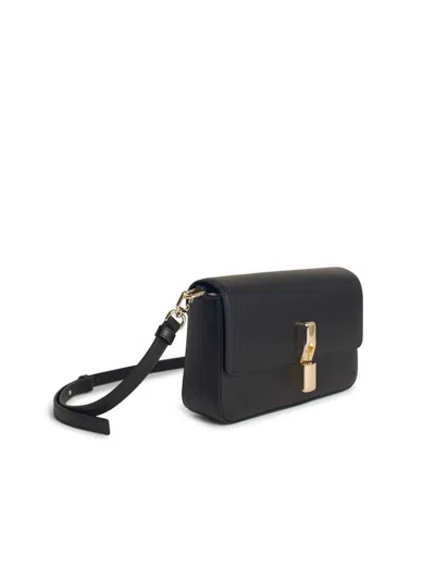 Furla Iride Clasp-fastening Leather Shoulder Bag In Black