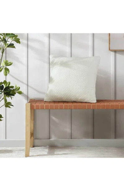 Nautica Wave Texture White Decorative Pillow