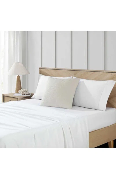 Nautica Wave Texture White Decorative Pillow