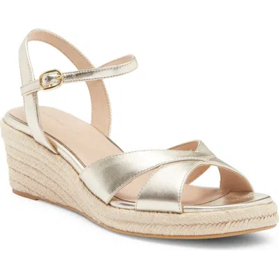 Stuart Weitzman Miami Espadrille Leather Wedge