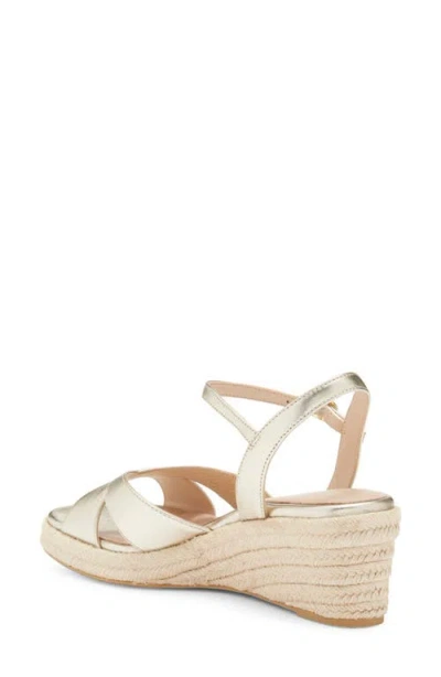Stuart Weitzman Miami Espadrille Leather Wedge