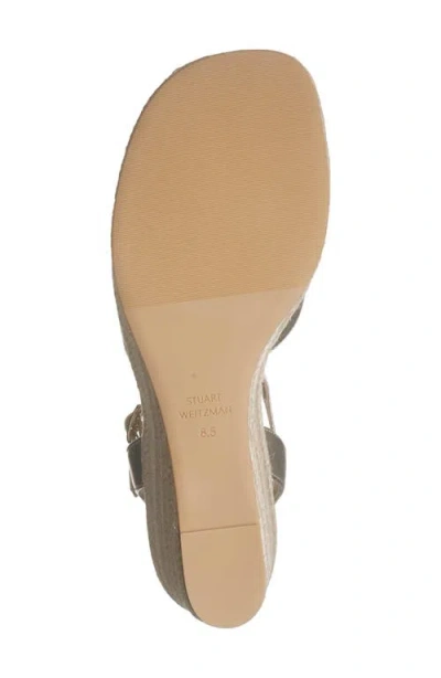 Stuart Weitzman Miami Espadrille Leather Wedge