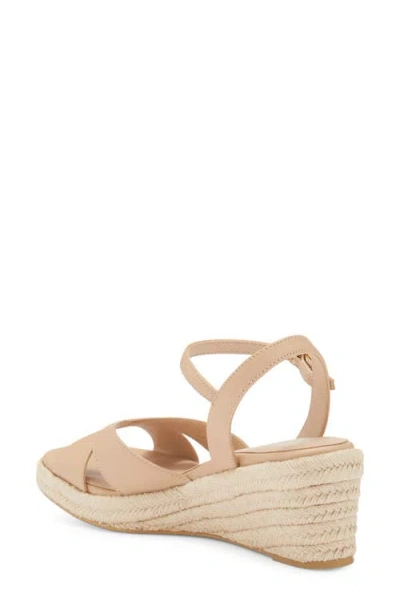 Stuart Weitzman Dayna Leather Crisscross Espadrille Sandals In Neutral