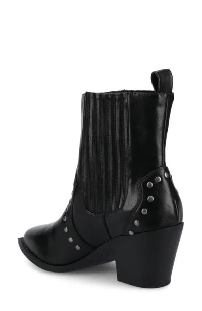 Journee Collection Journee Womens Braylee Studded Western Ankle Booties