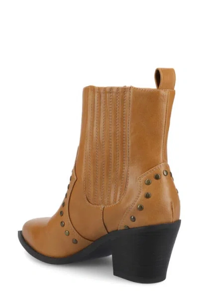 Journee Collection Journee Womens Braylee Studded Western Ankle Booties