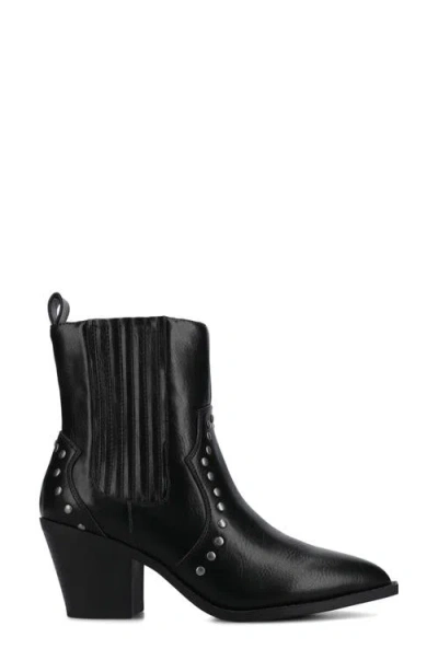 Journee Collection Journee Womens Braylee Studded Western Ankle Booties