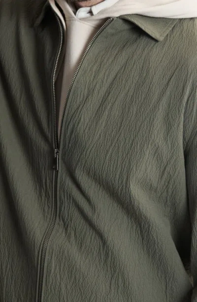 Jachs Charles Cotton & Tencel® Lyocell Blend Seersucker Zip Jacket