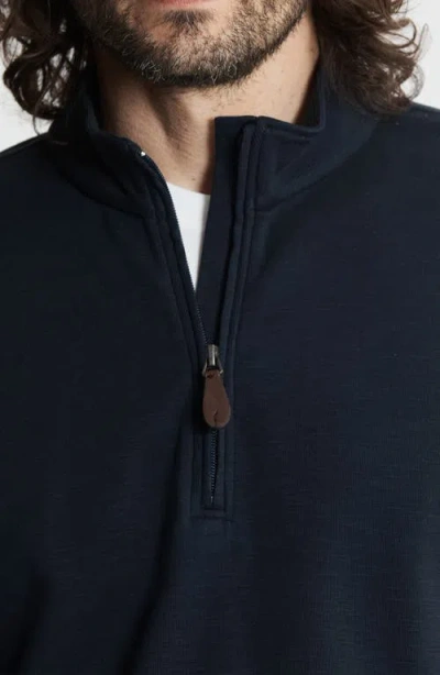 Jachs Stretch Slub Cotton Quarter Zip Pullover