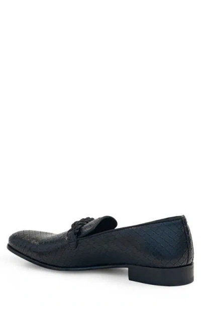 Mezlan Snake Embossed Rope Loafer
