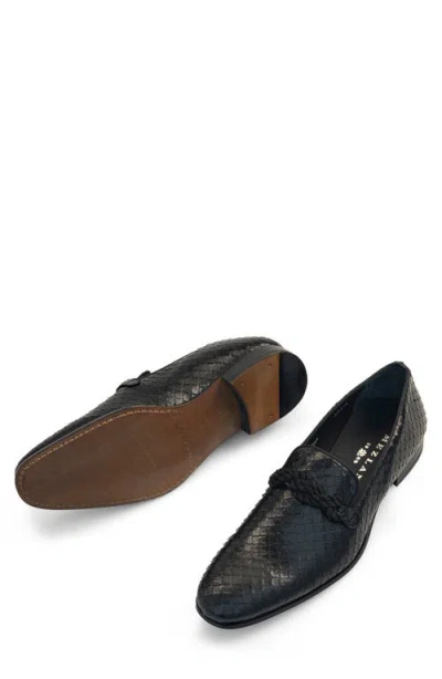 Mezlan Snake Embossed Rope Loafer