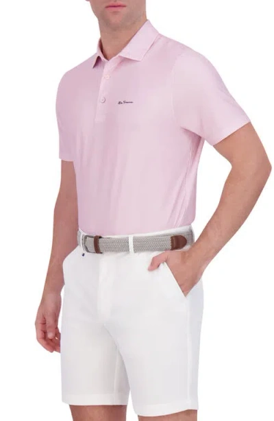 Ben Sherman Collage Solid Stretch Tech Polo In Pink