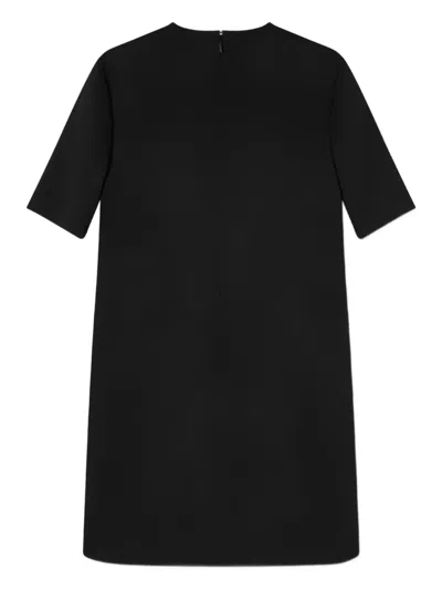Versace Medusa Short Sleeve Shift Dress In Black