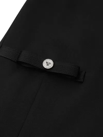 Versace Medusa Short Sleeve Shift Dress In Black