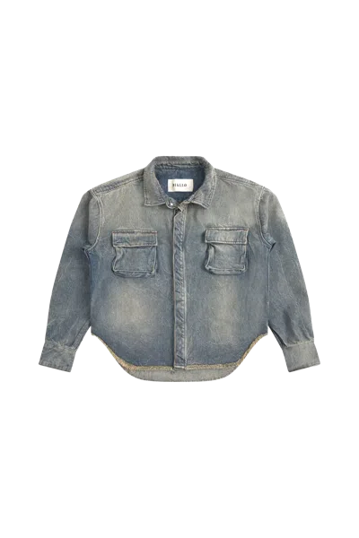 Diallo Long Sleeve Denim Shirt Shirts Blue