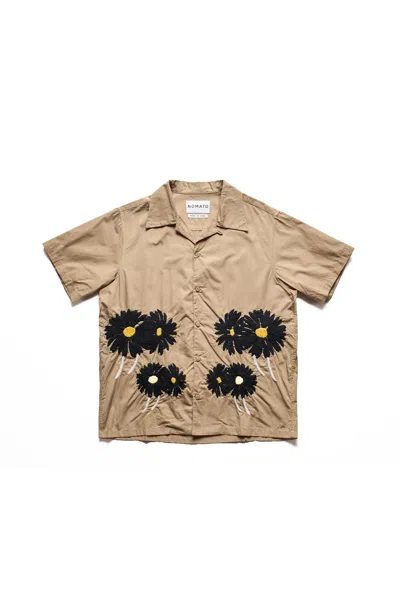 Noma T.d. Margaret Hand Embroidered Ss Shirt In Sand