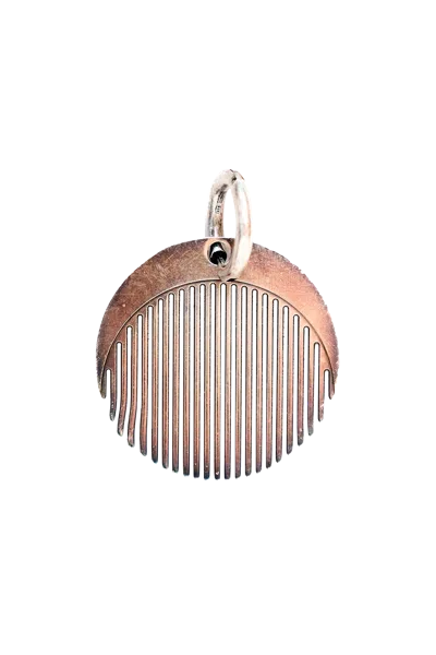 Ann Demeulemeester Peta Rounded Comb Earring In Silver