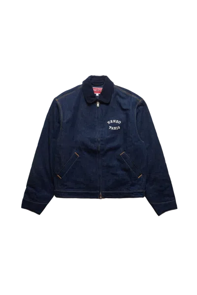 Kenzo Verdy Collection Padded Workwear Jacket In Blue