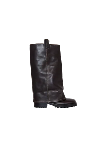 Acne Studios Slouch Calf Leather Boots