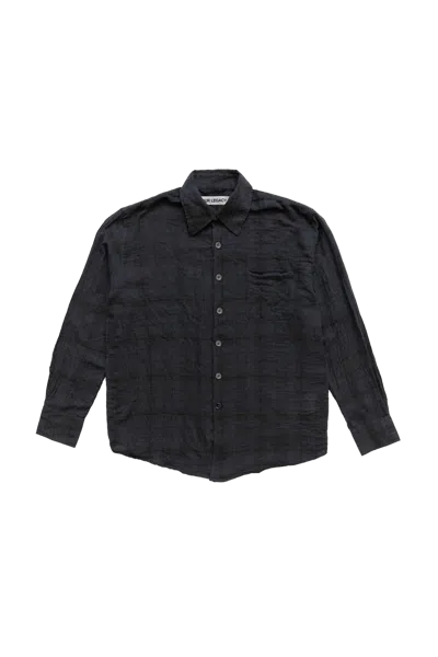 Our Legacy Above Plaid Cotton Blend Shirt In Black