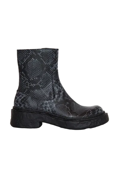 Camper Lab Vamonos Printed Python Boot Grey In Gray