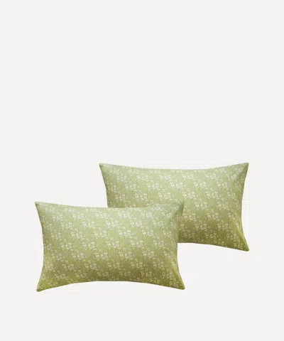 Coco & Wolf Capel Pistachio Cotton Pillowcases Set Of Two