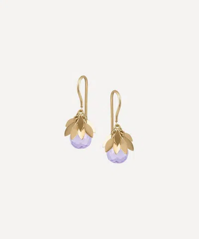Atelier Vm 18ct Gold Sissi Lavender Amethyst Earring In Gold