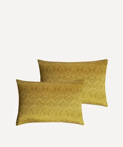 Coco & Wolf Nouveau Ianthe Honey Silk Pillowcases Set Of Two