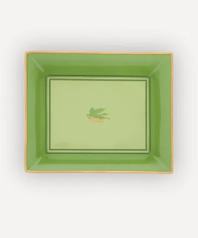 Etro Pegaso Green Rectangular Tray