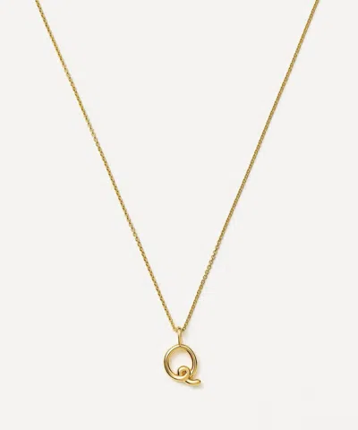 Missoma 18ct Gold-plated Vermeil Silver Curly Molten Mini Q Initial Pendant Necklace